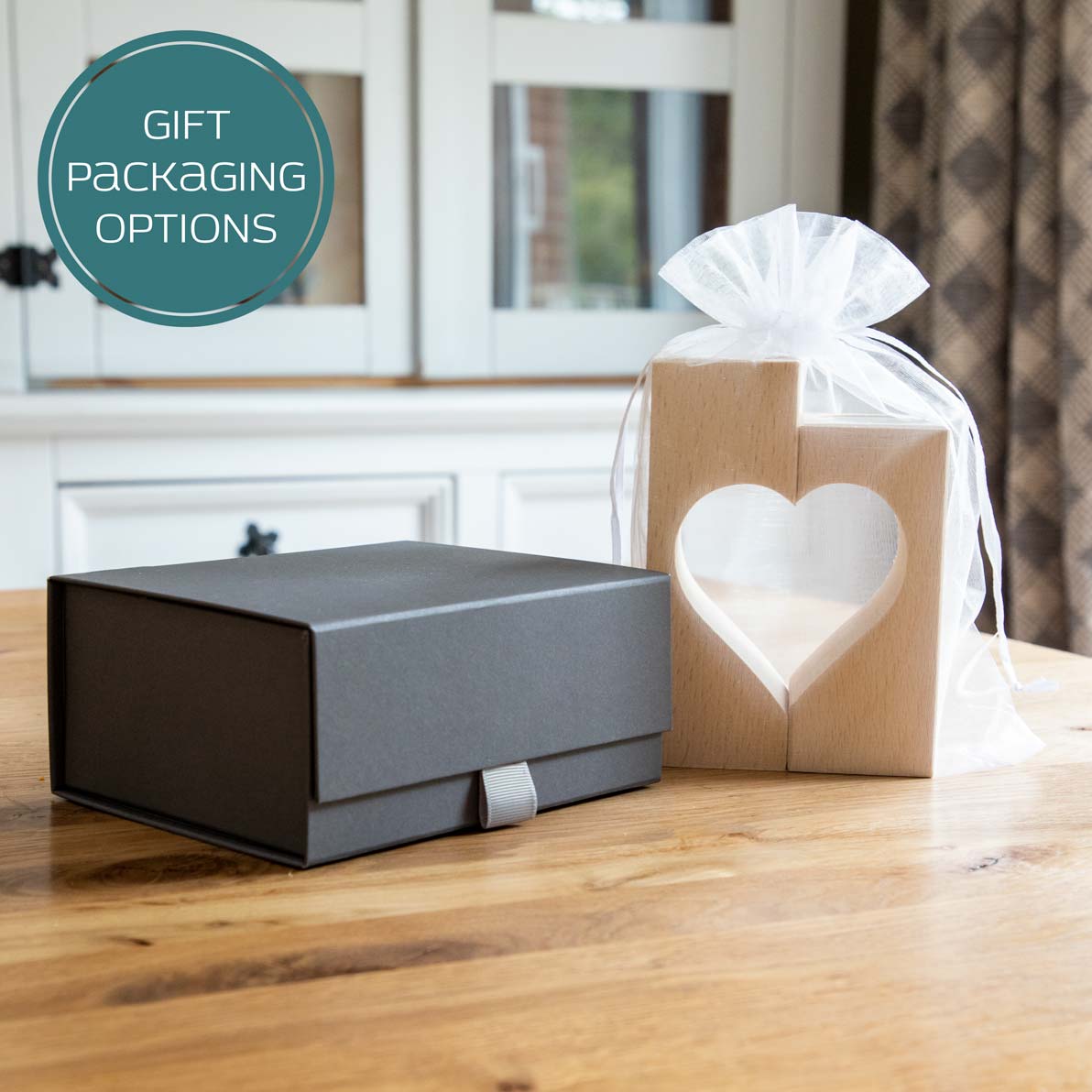 Personalised Husband and Wife Heart Candle Holder Set