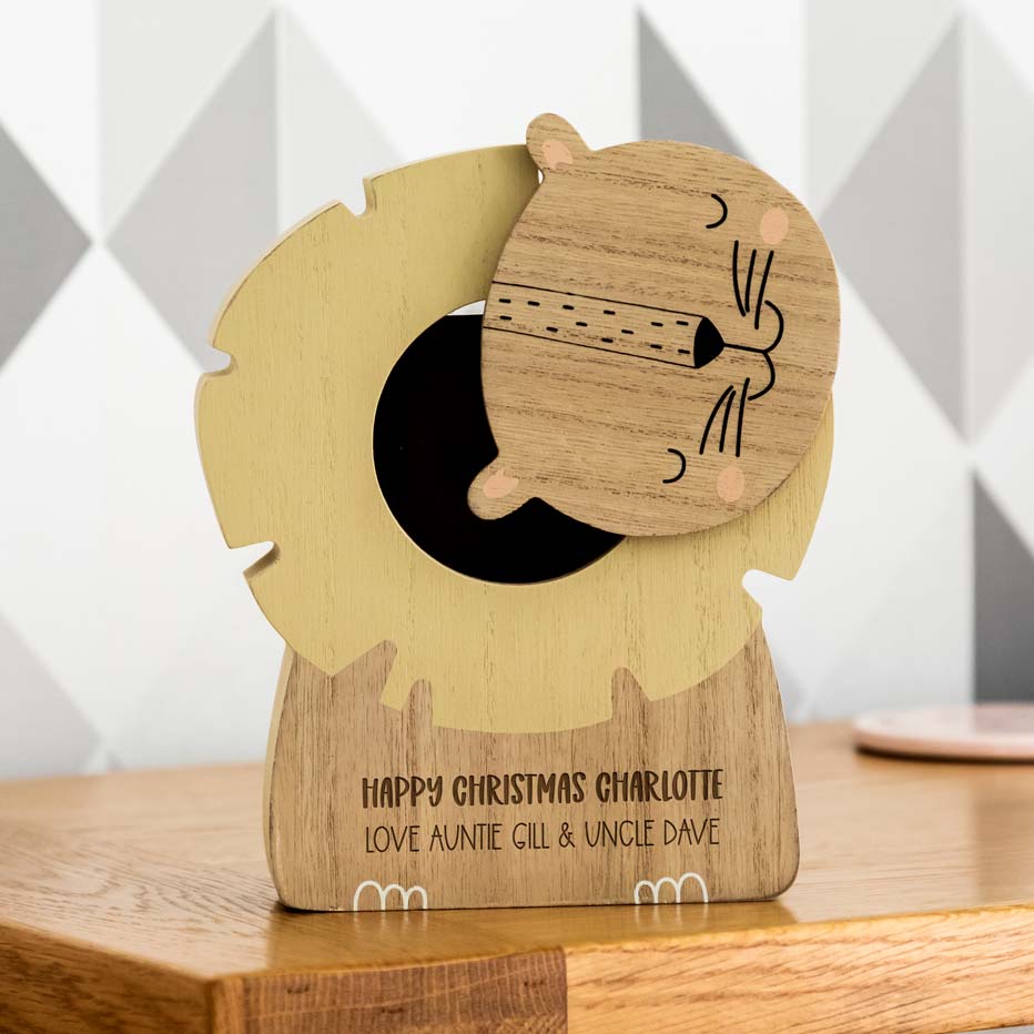 Personalised Lion Money Box Gift For Children