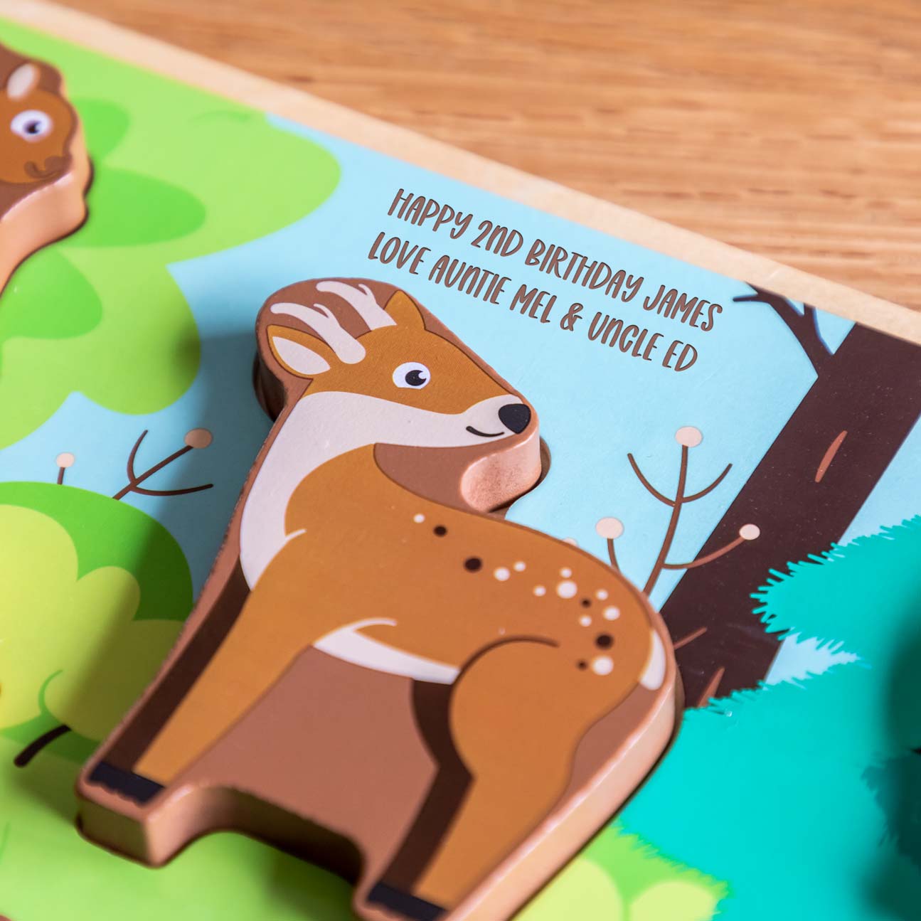 Personalised Woodland Animals Puzzle Gift For Children