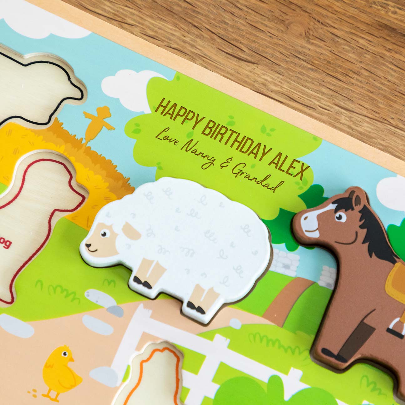 Personalised Farm Animals Puzzle Gift For Children