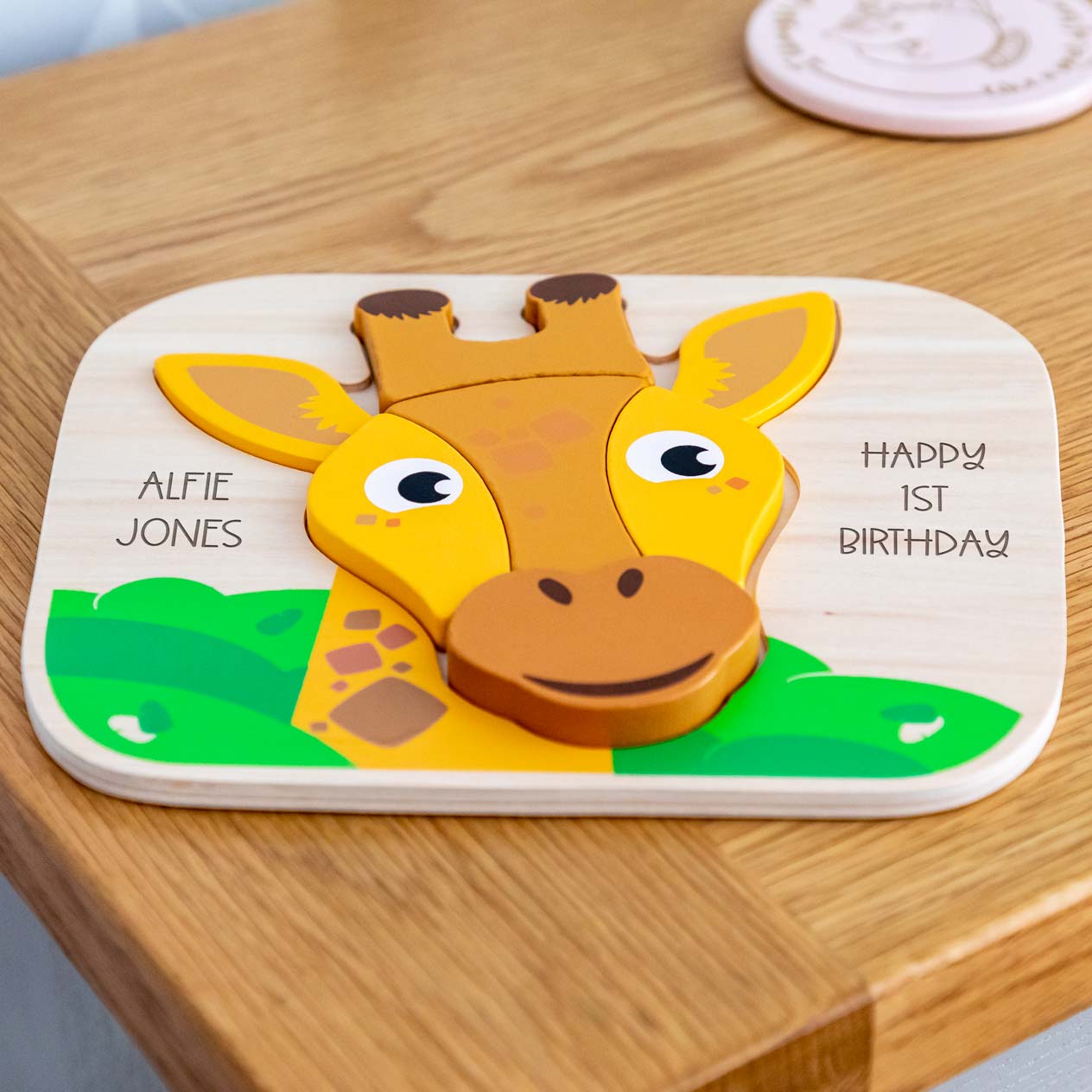 Personalised Giraffe Puzzle With Hidden Message