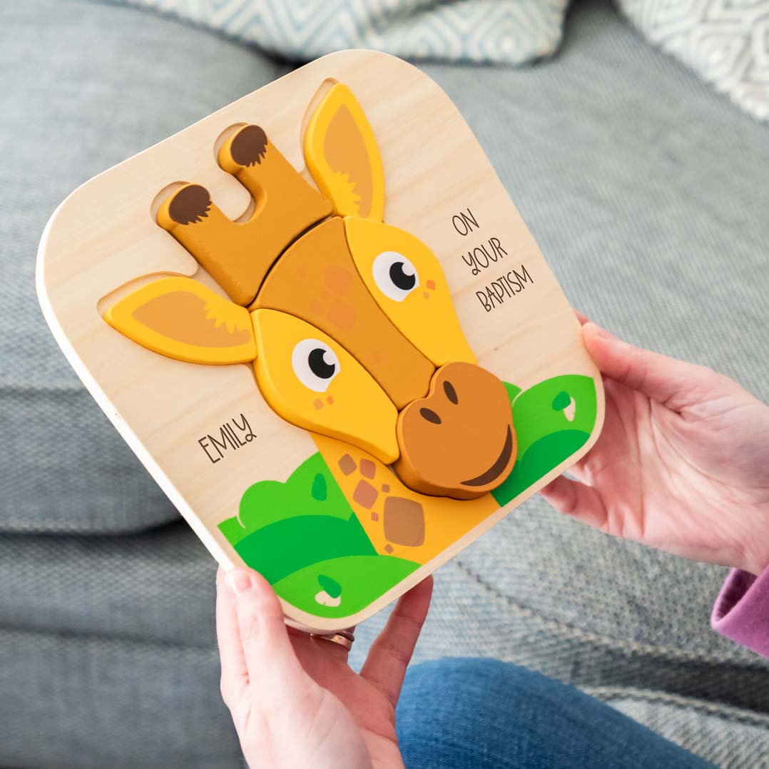 Personalised Giraffe Puzzle With Hidden Message