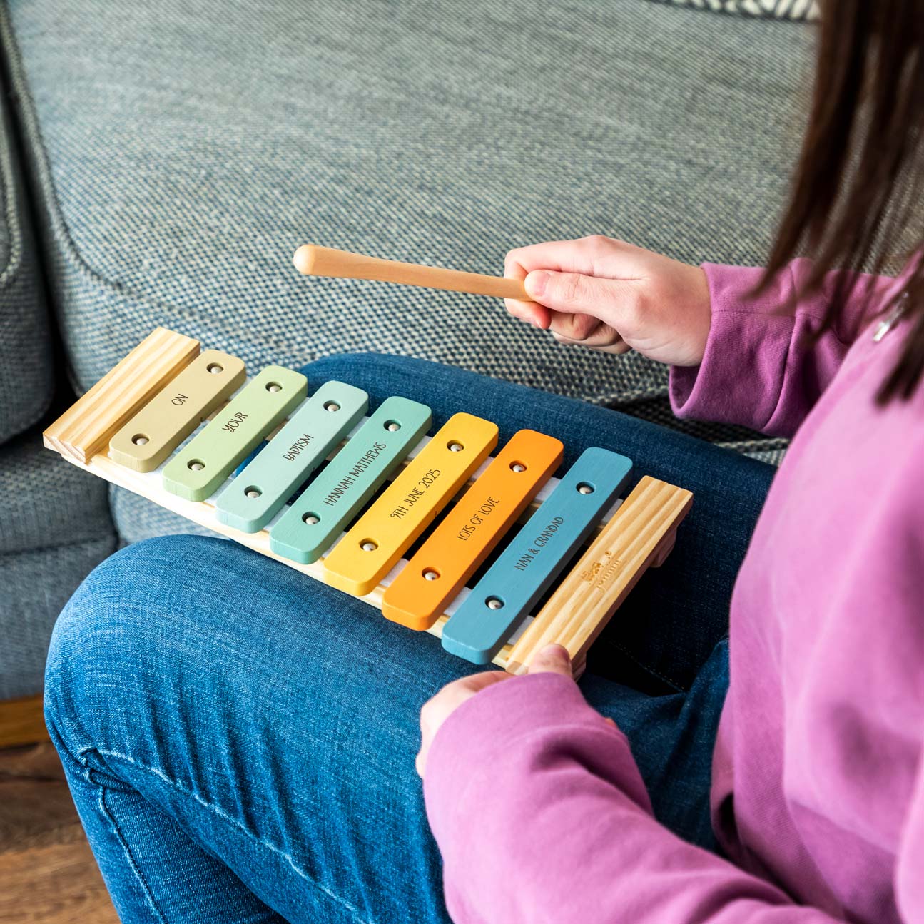 Personalised Retro Xylophone Toy Gift For Children