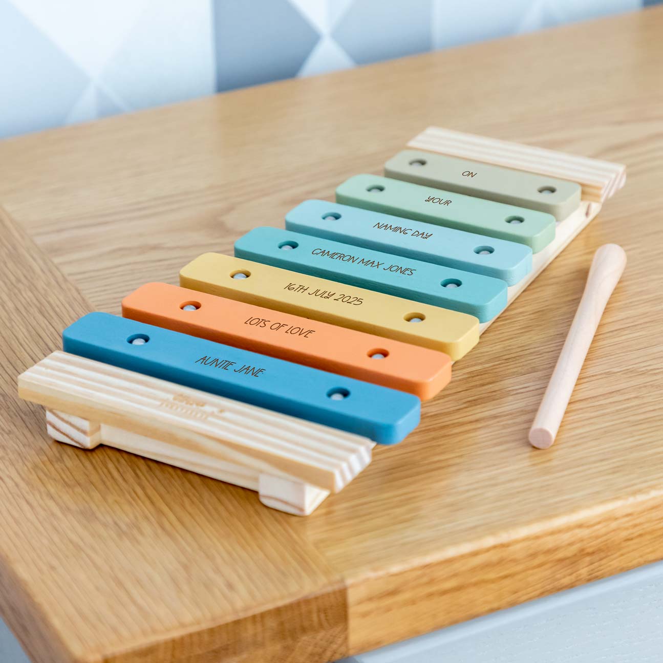 Personalised Retro Xylophone Toy Gift For Children