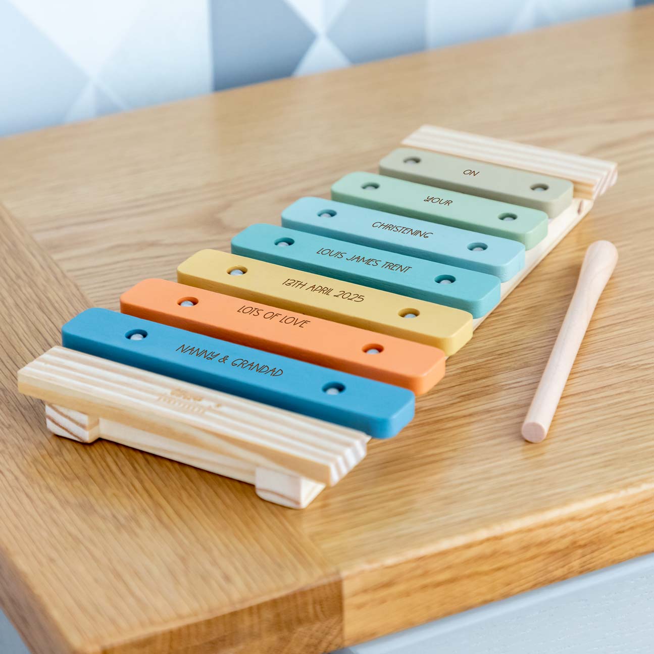 Personalised Retro Xylophone Toy Gift For Children