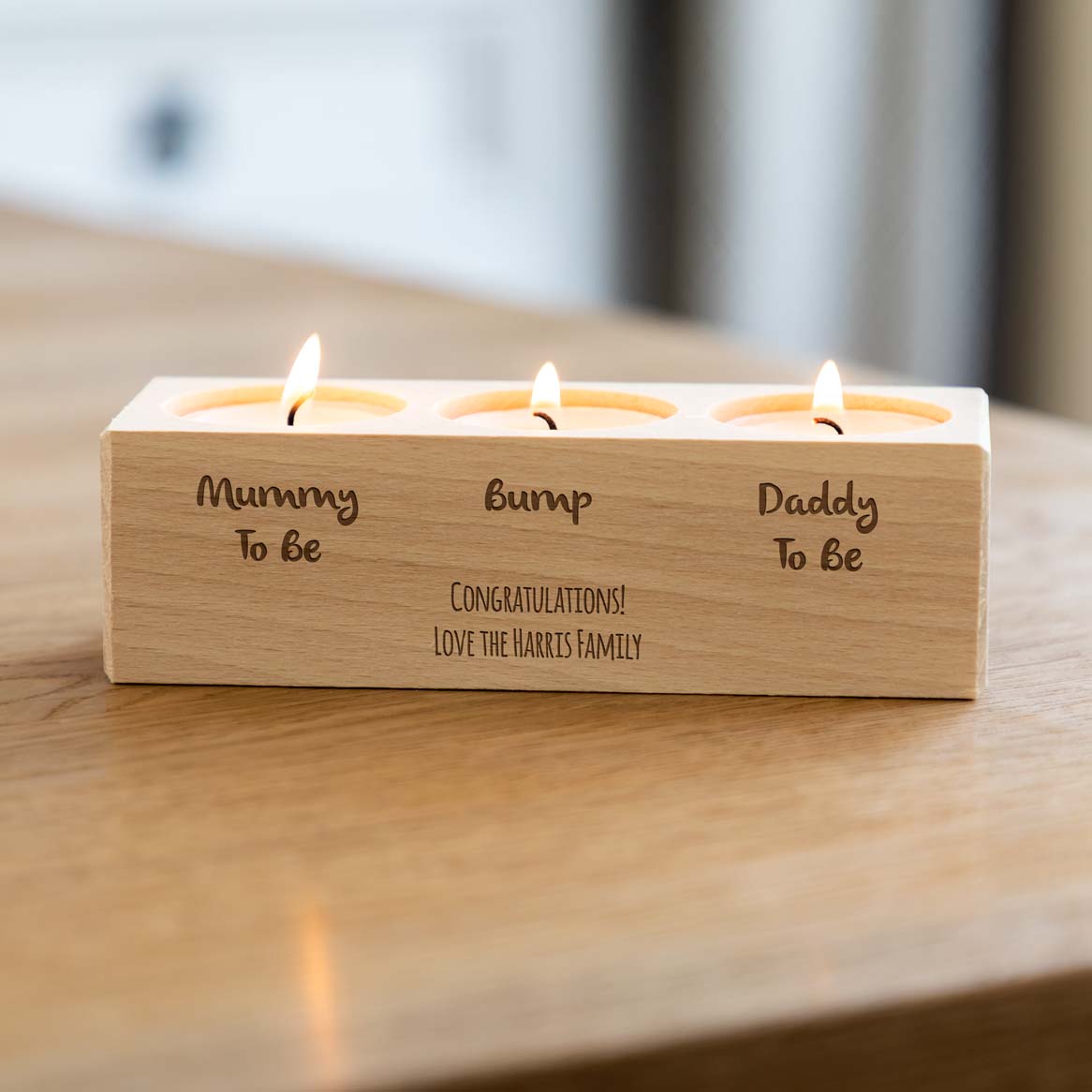 Personalised Parents To Be Gift Candle Holder