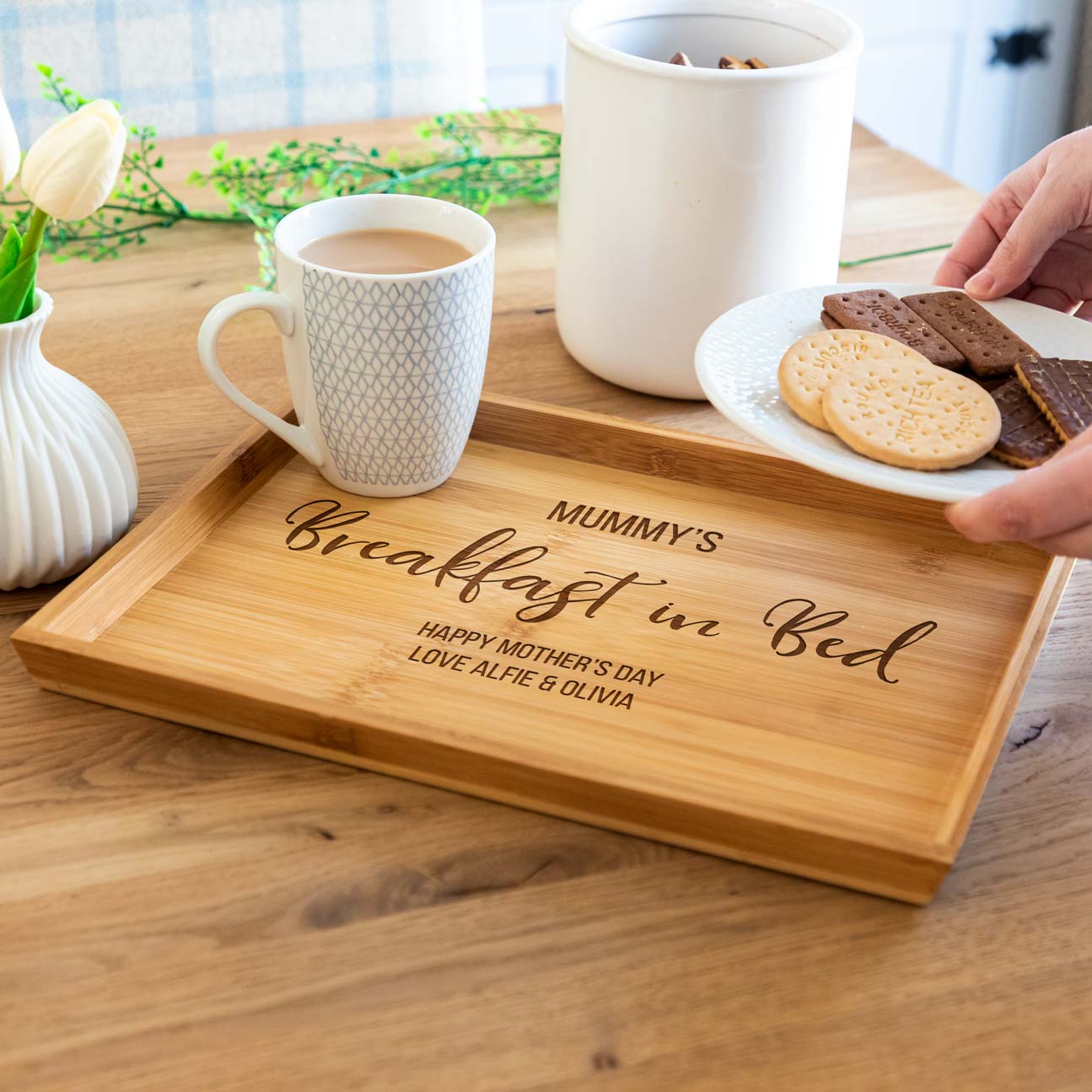 Personalised Breakfast In Bed Serving Tray