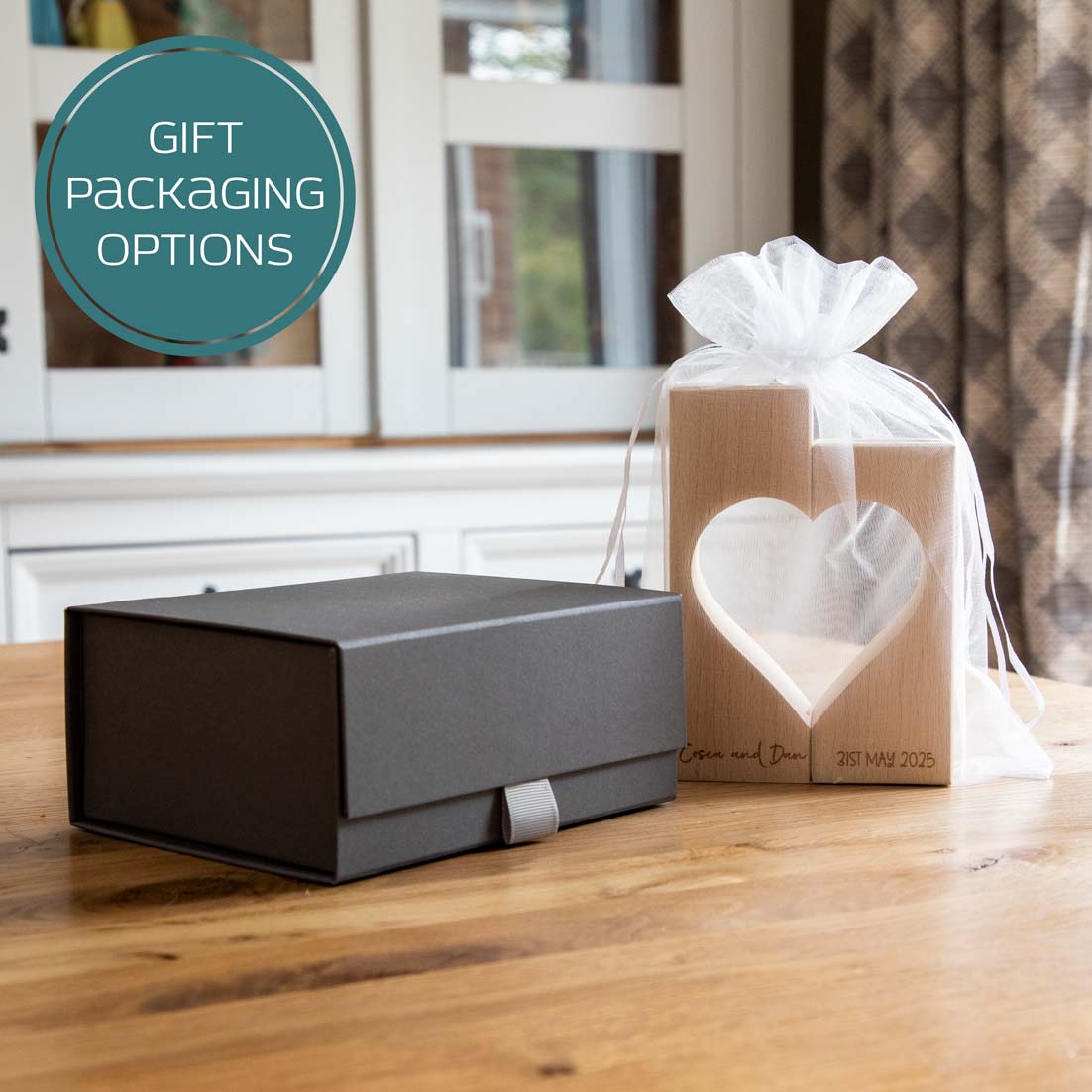 Personalised Wedding or Anniversary Heart Candle Holder Set