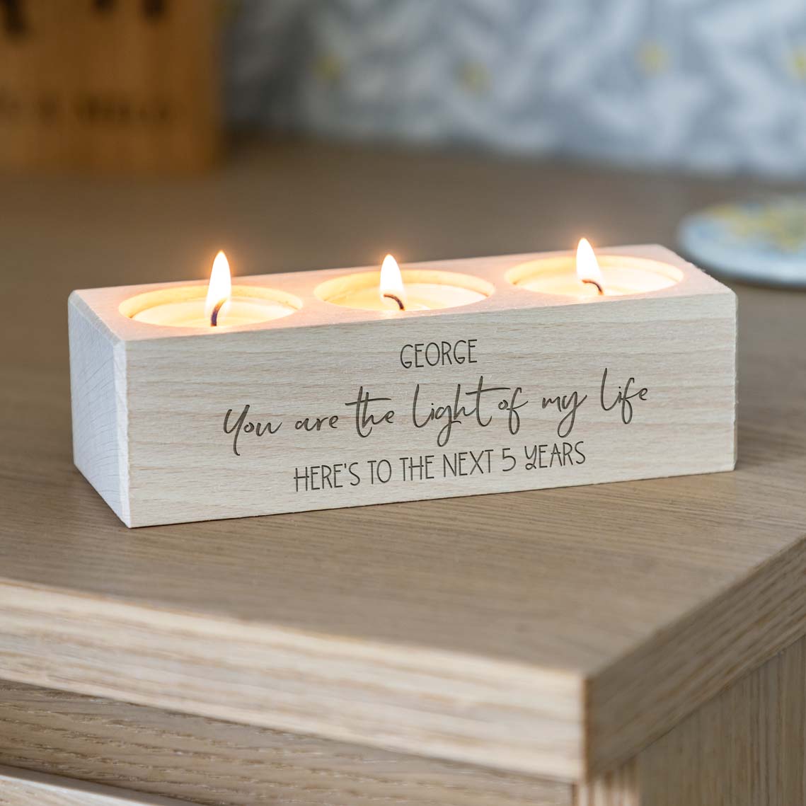 Personalised Candle Holder Gift Light Of My Life