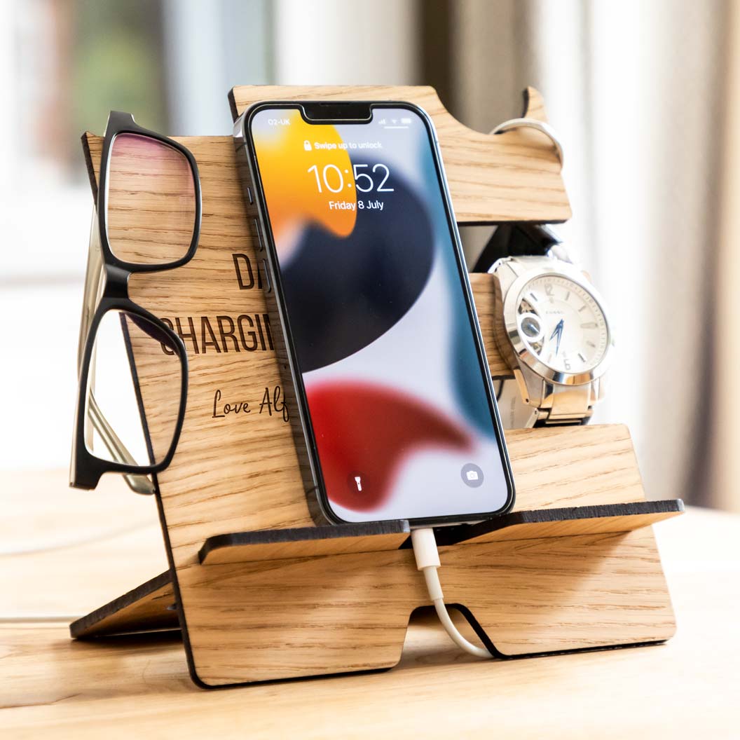 Personalised Multi Accessory Charging Station Stand