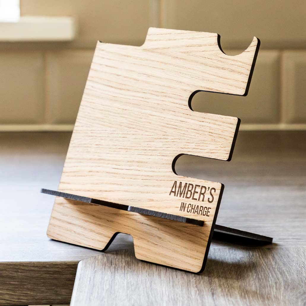 Personalised Smartphone Charging Stand In Charge