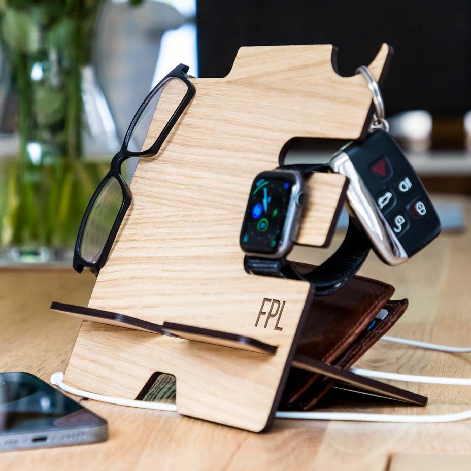 Personalised Smartphone Charging Stand Monogram