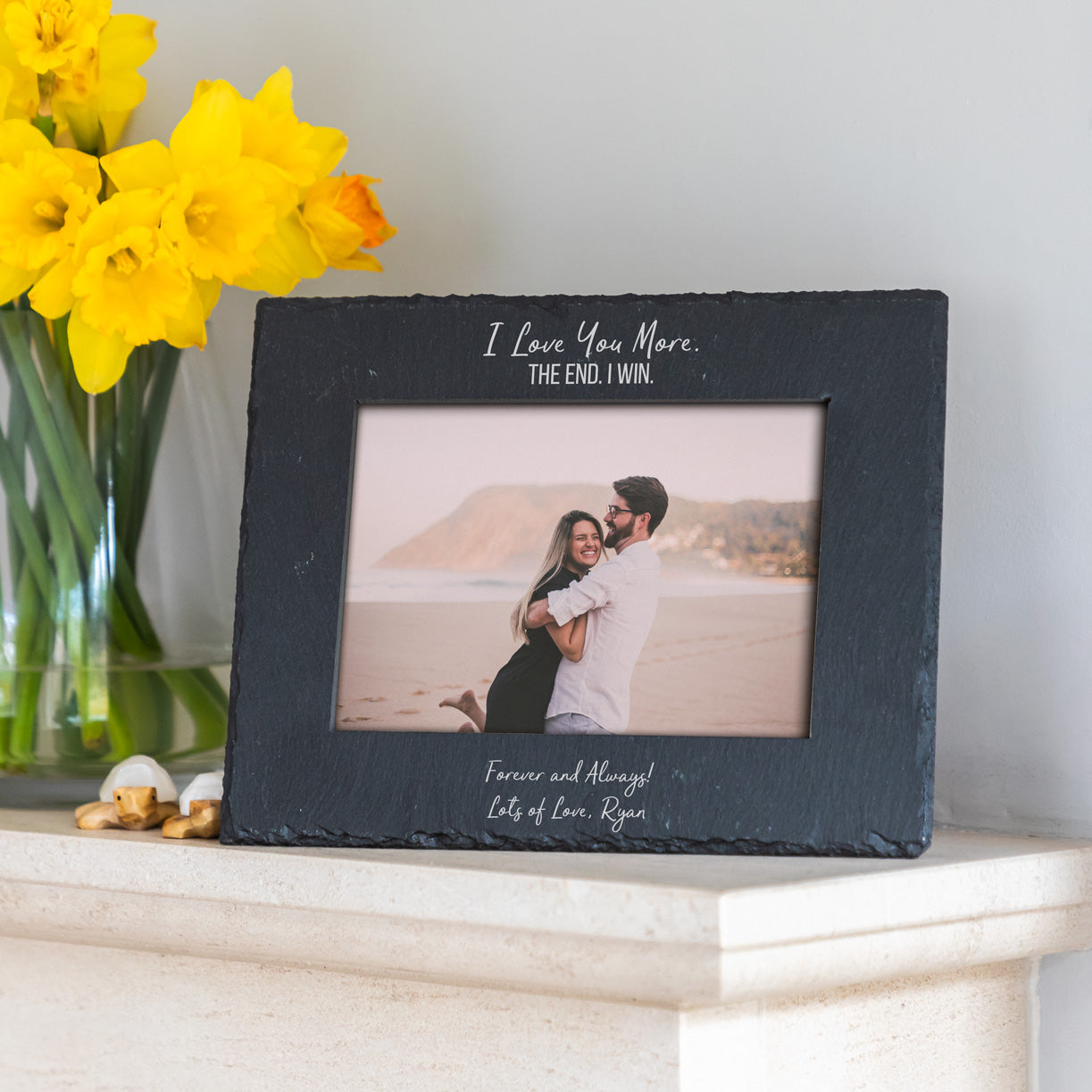 Personalised I Love You More The End I Win Photo Frame