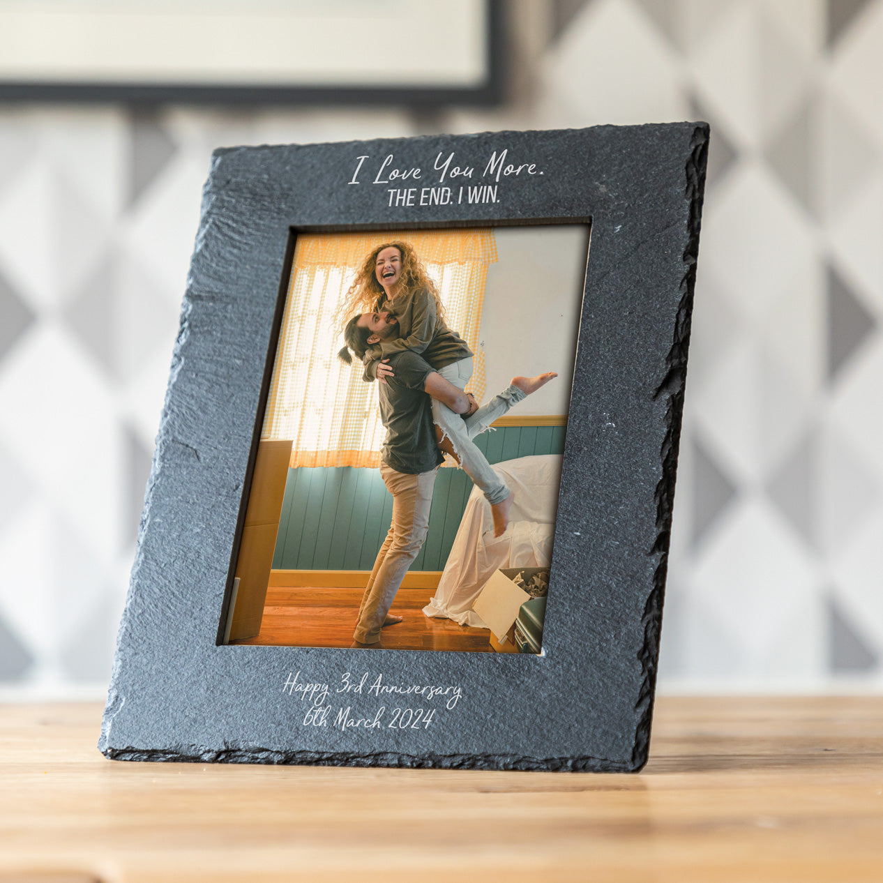 Personalised I Love You More The End I Win Photo Frame