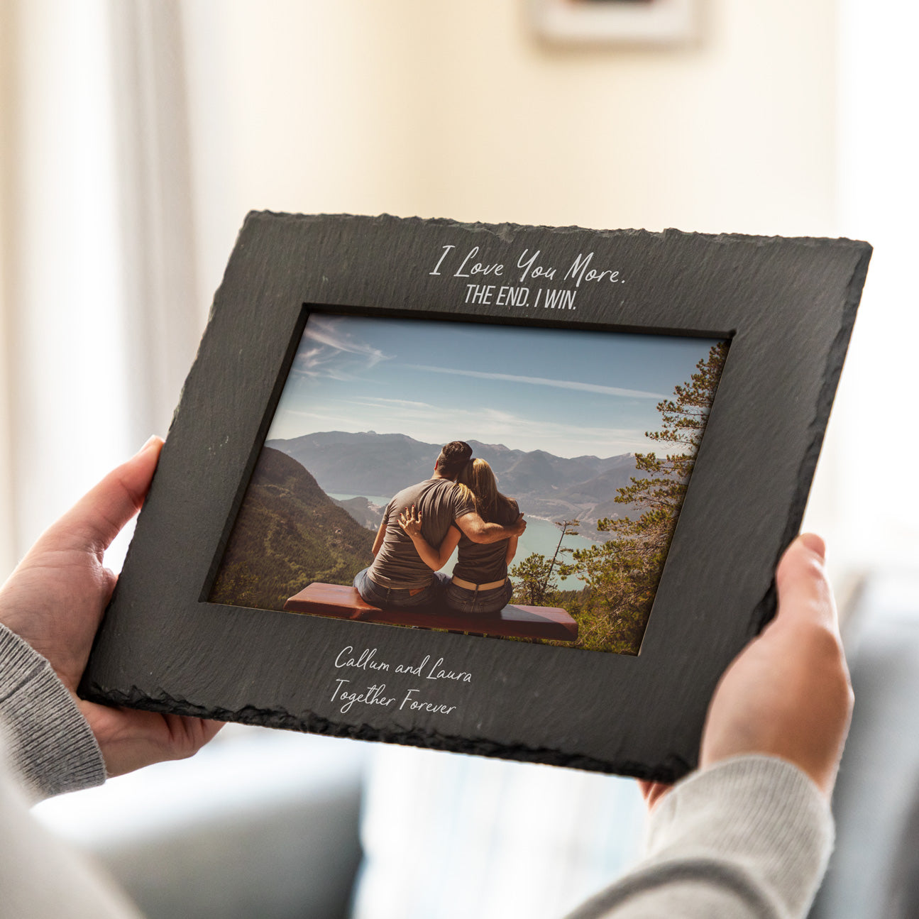 Personalised I Love You More The End I Win Photo Frame