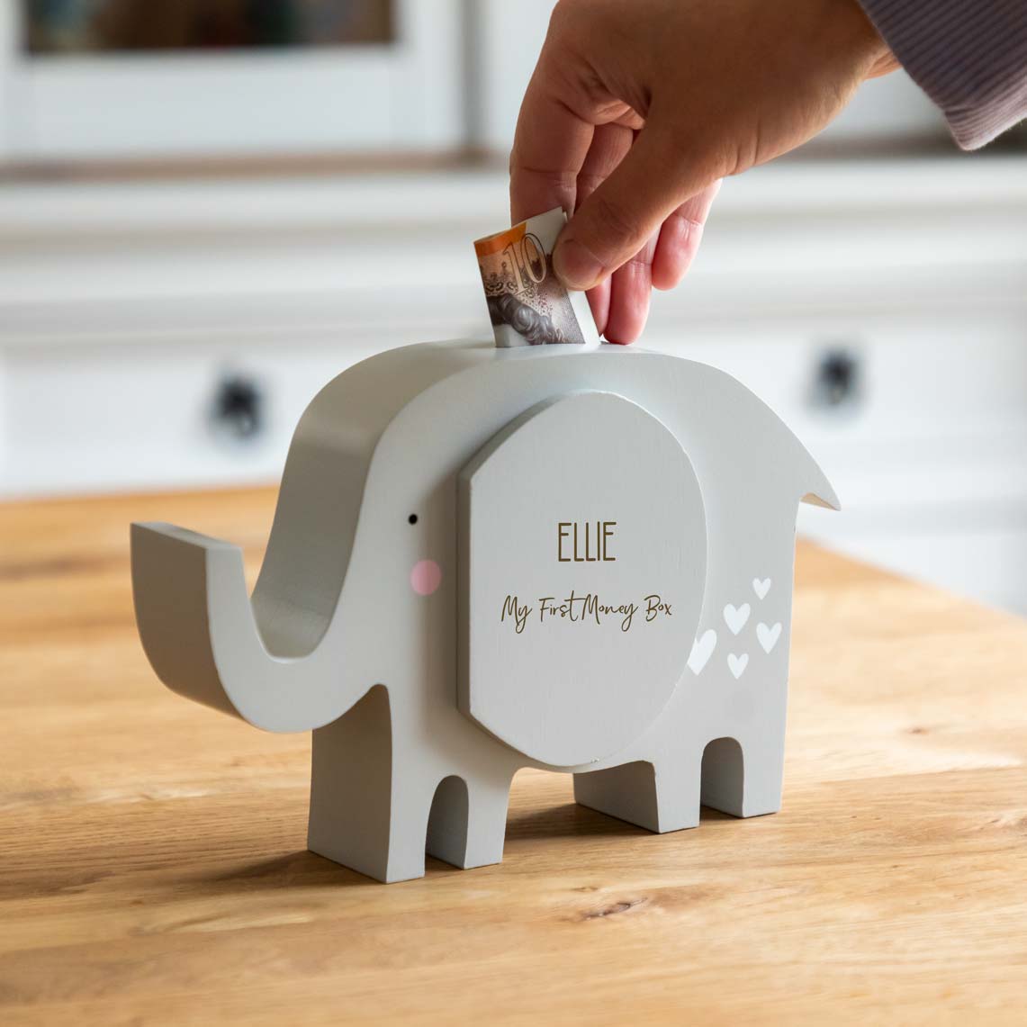 Personalised My First Elephant Money Box