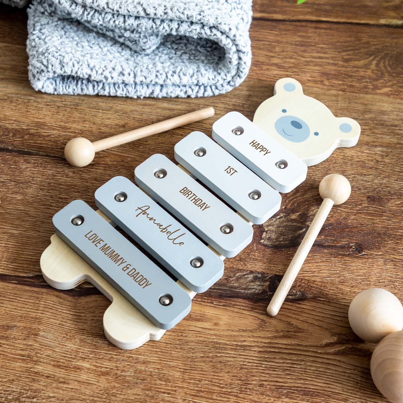 Xylophone toy in the shape of a bear