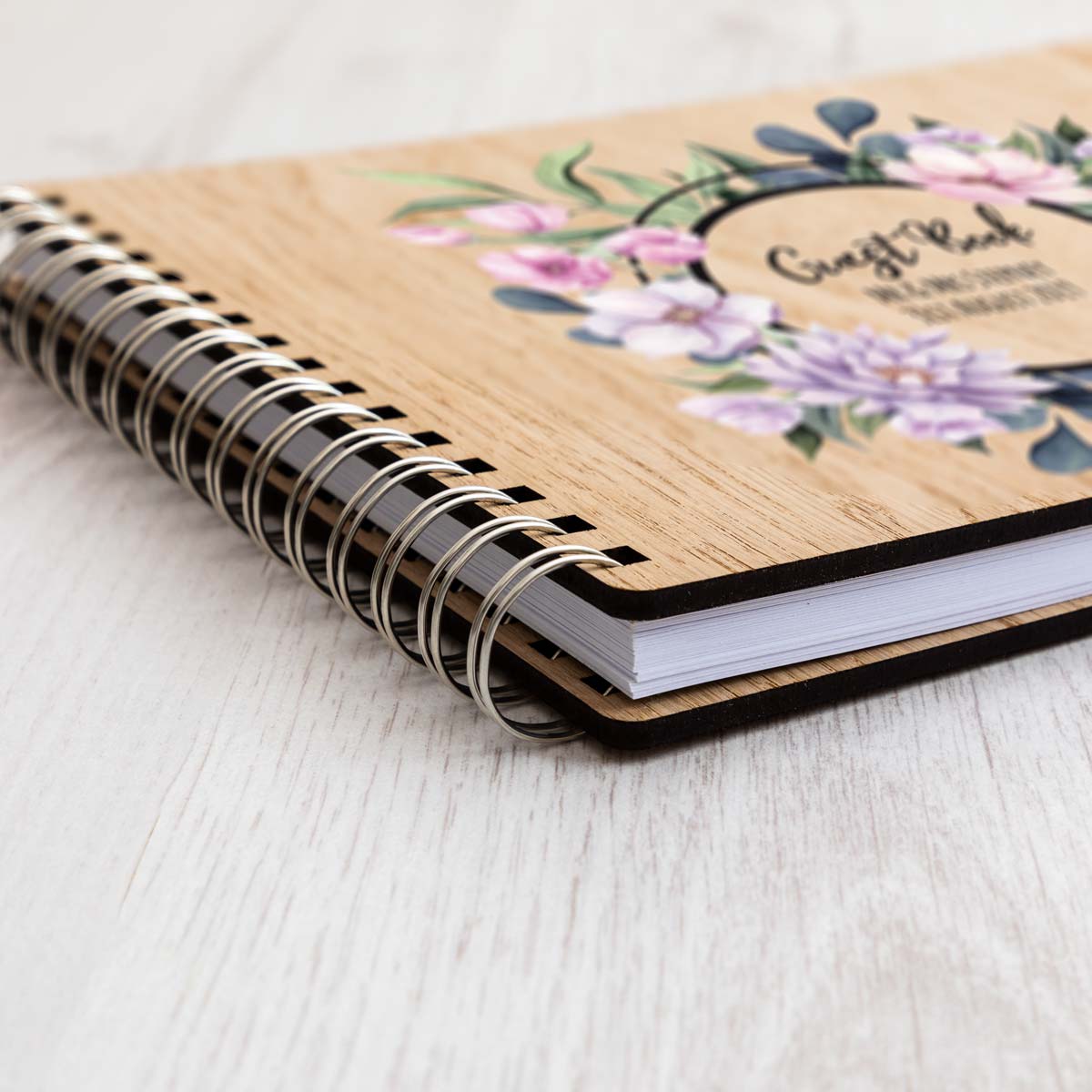 Personalised Floral Circle Wedding Day Guest Book