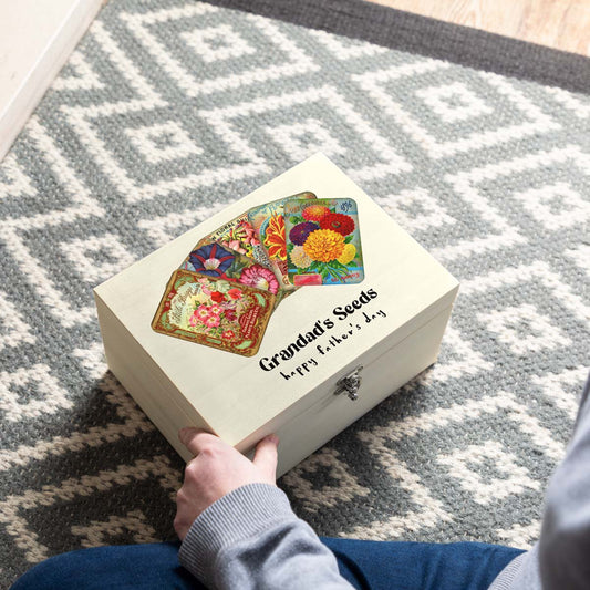 Personalised Wooden Garden Seed Box