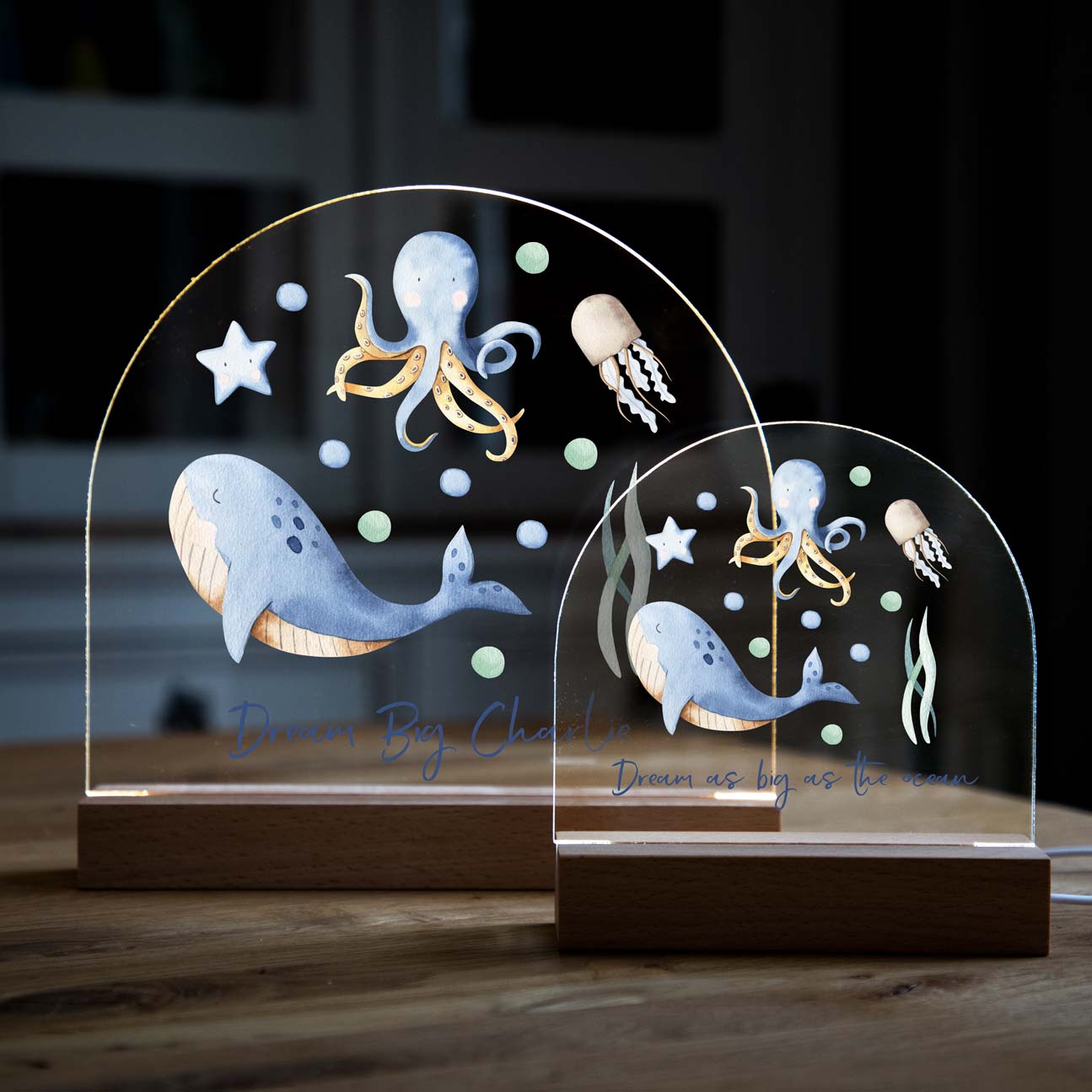 Personalised Night Light Under The Sea