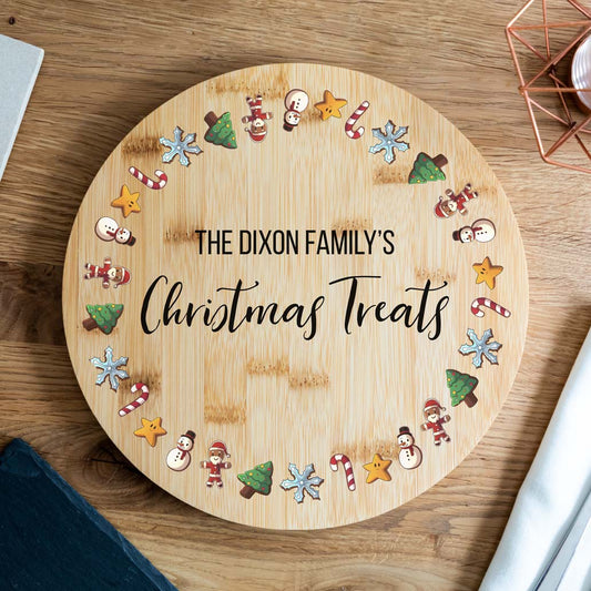 Personalised Christmas Treats Serving Board
