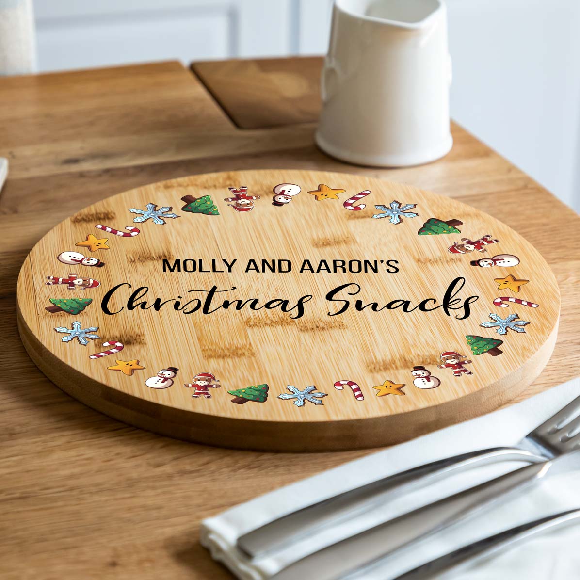 Personalised Christmas Treats Serving Board