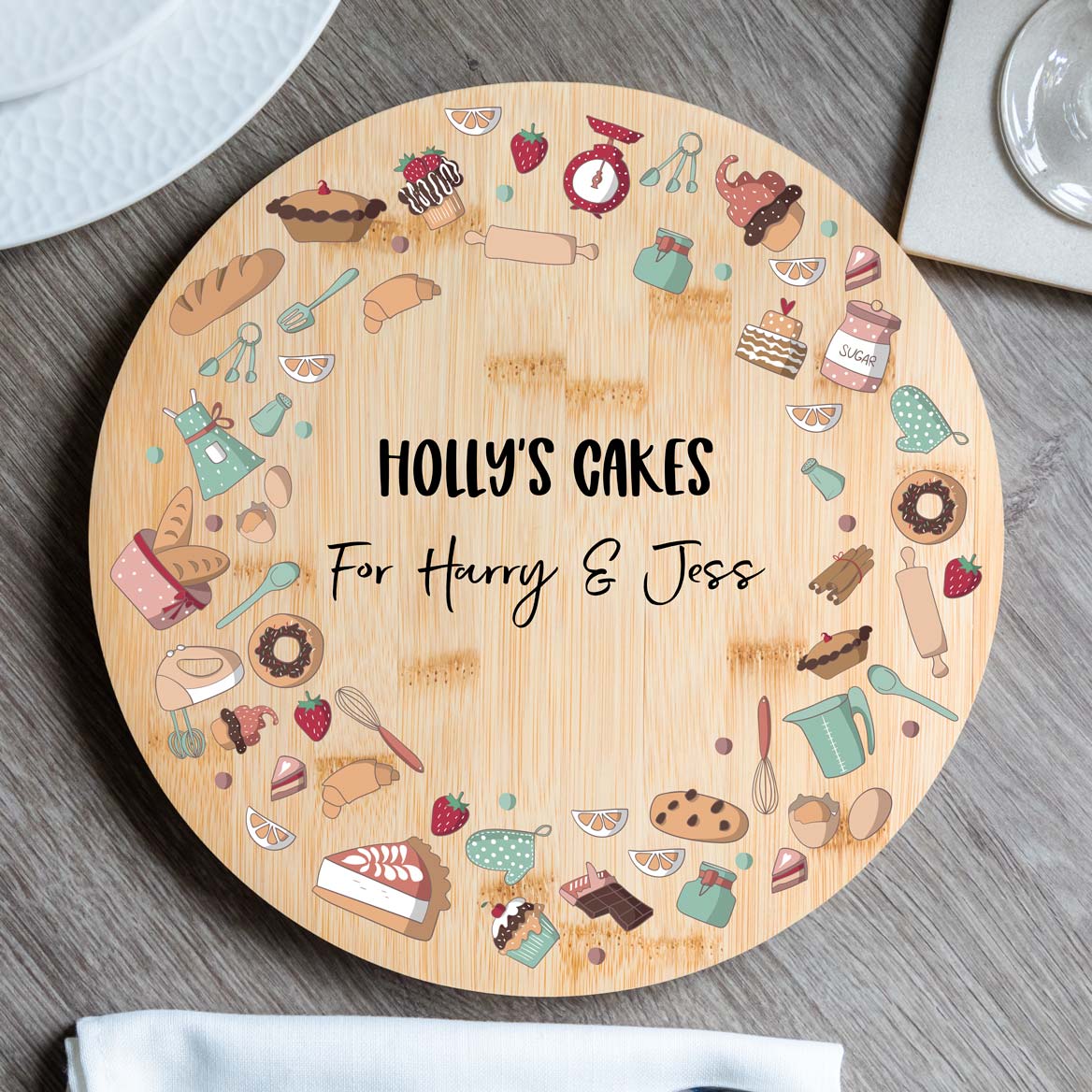 Personalised Cake Serving Board