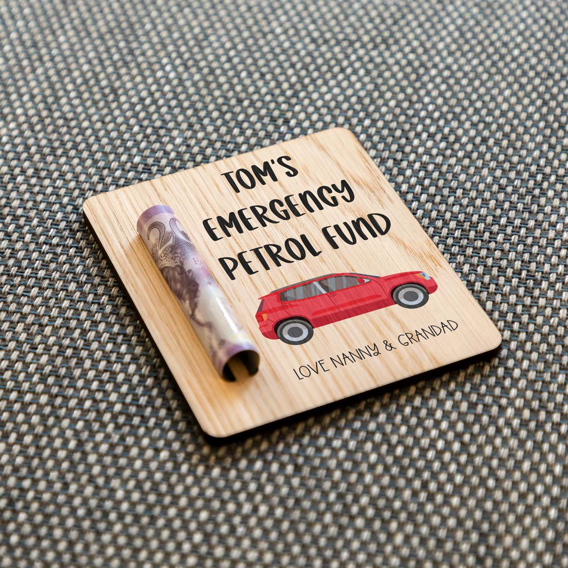 Personalised Emergency Petrol Fund Money Holder Magnet