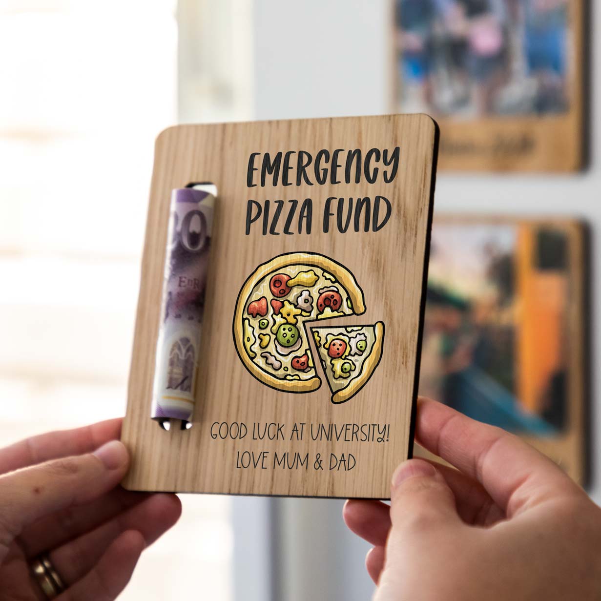 Personalised Emergency Pizza Fund Money Holder Magnet