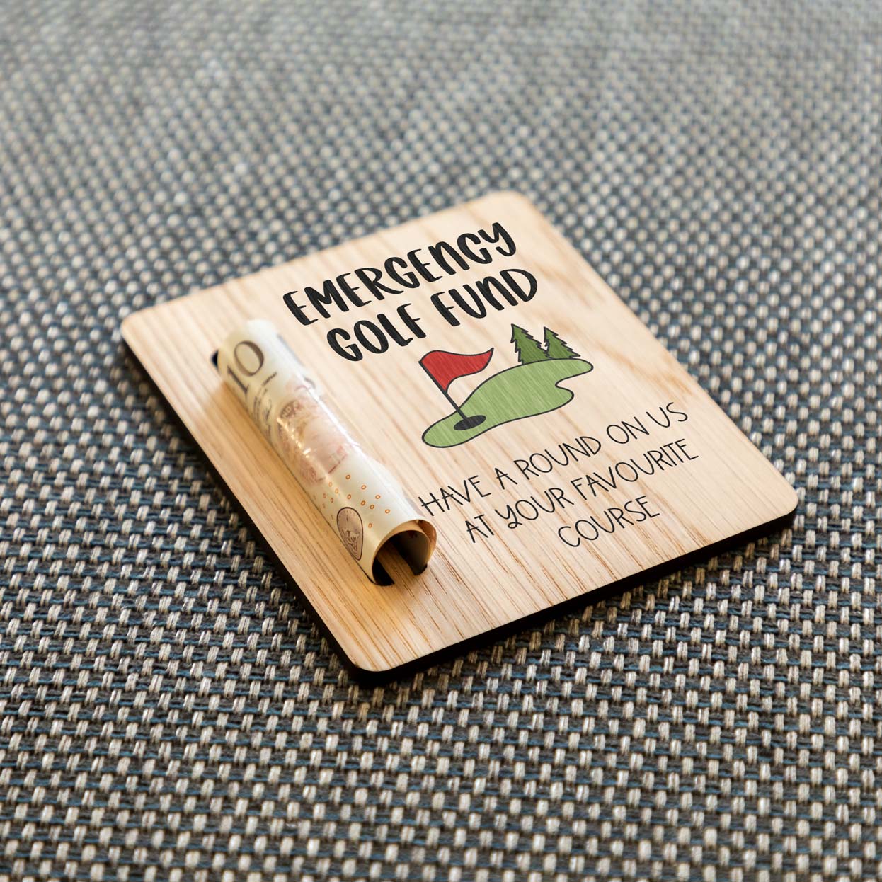 Personalised Emergency Golf Fund Money Holder Magnet