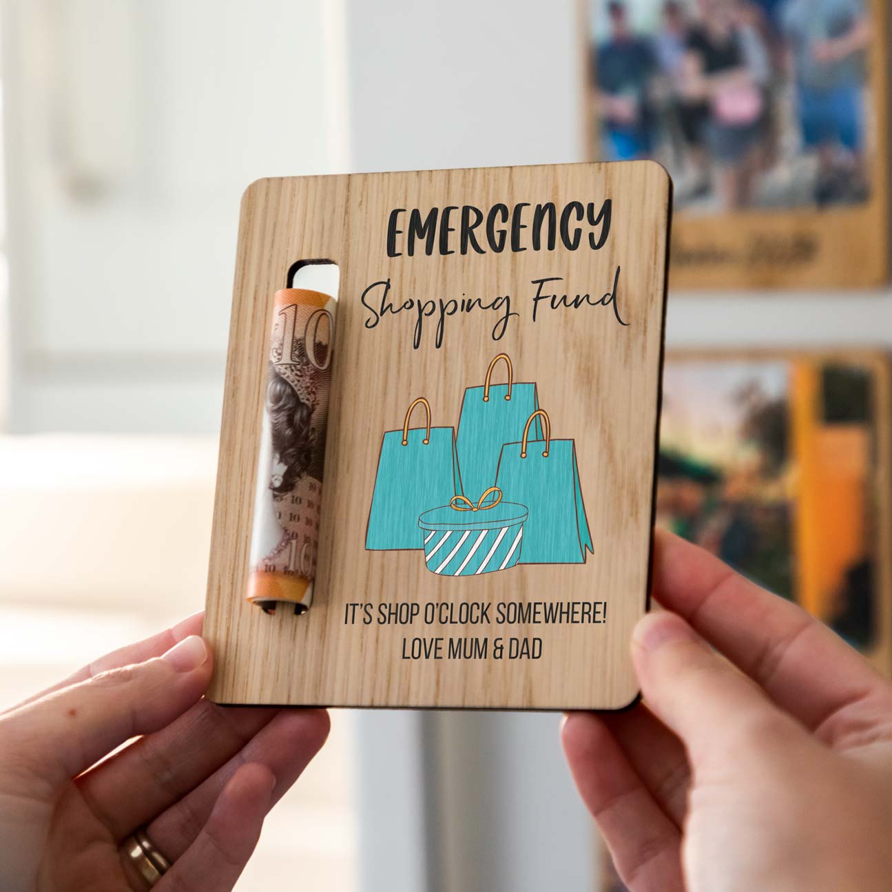 Personalised Emergency Shopping Fund Money Holder Magnet