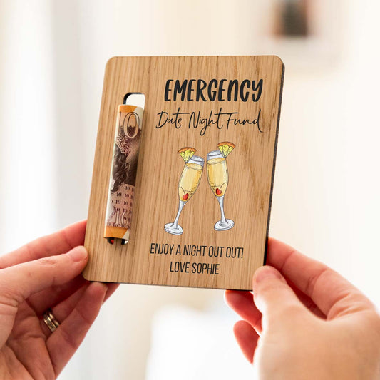 Personalised Emergency Date Night Fund Money Holder Magnet