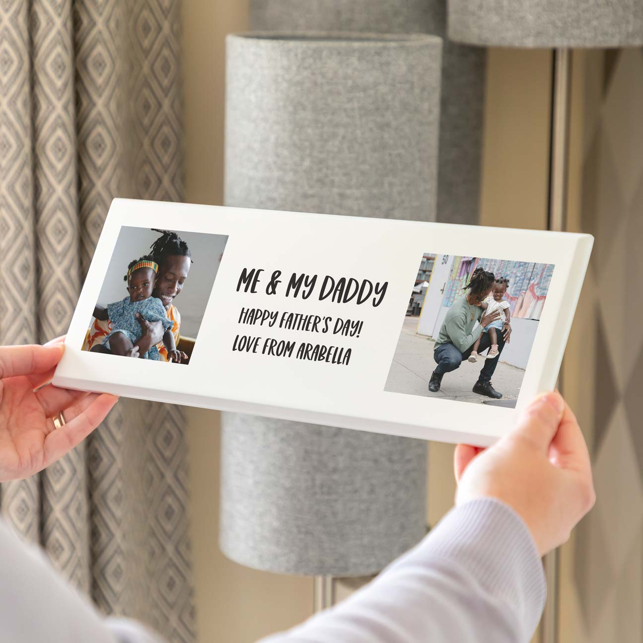 Personalised Photo Plaque With Two Images