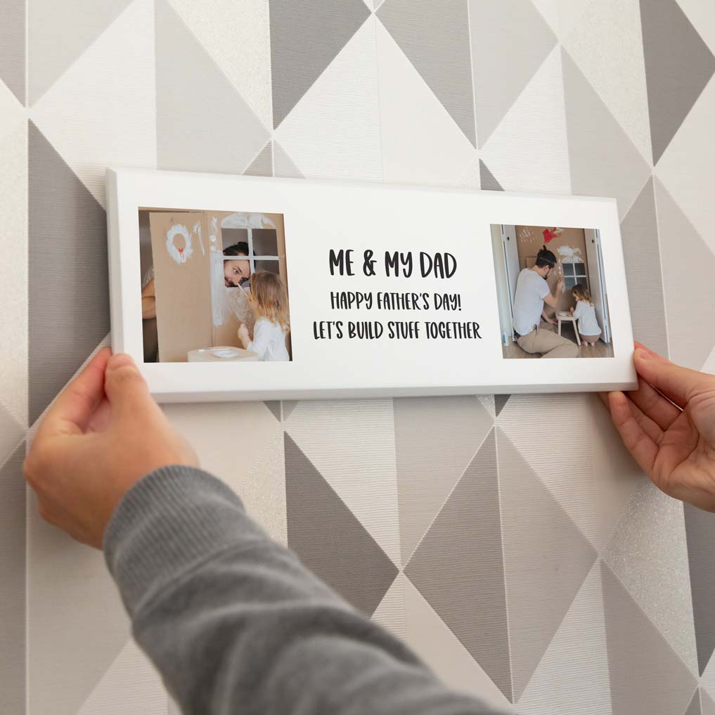 Personalised Photo Plaque With Two Images