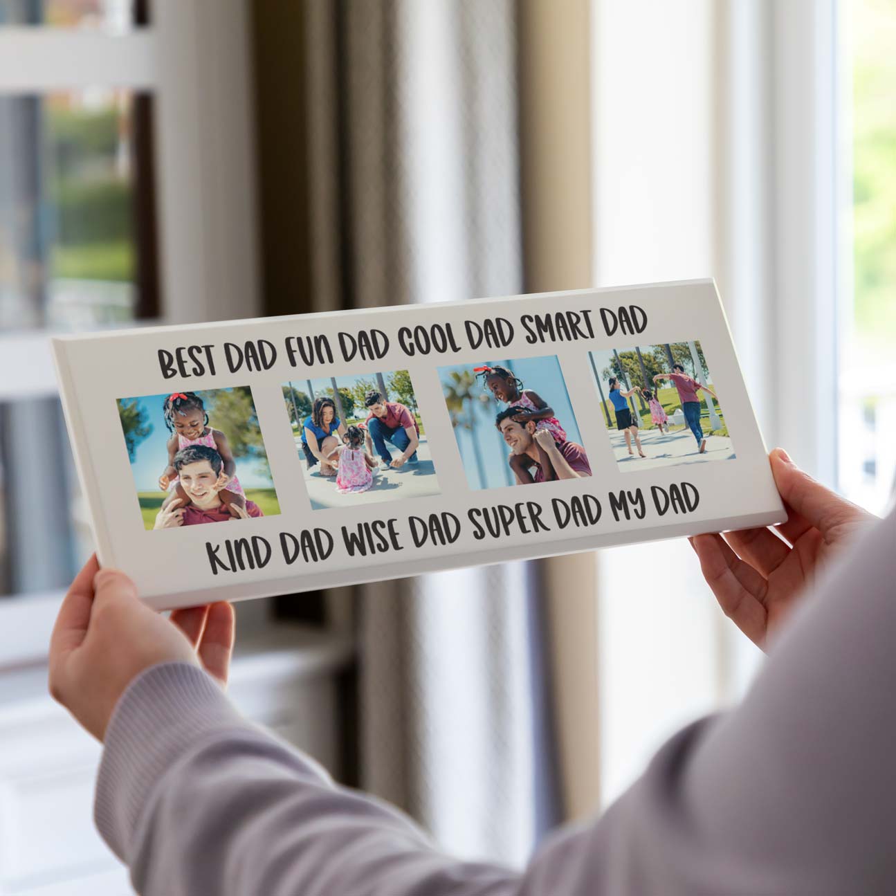 Personalised Photo Plaque With Four Images