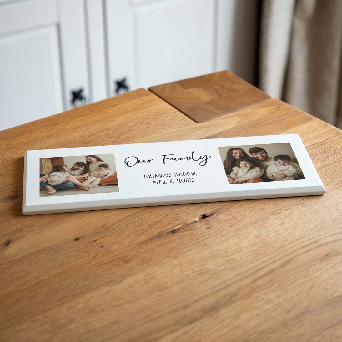 Personalised Family Photo Plaque With Two Images