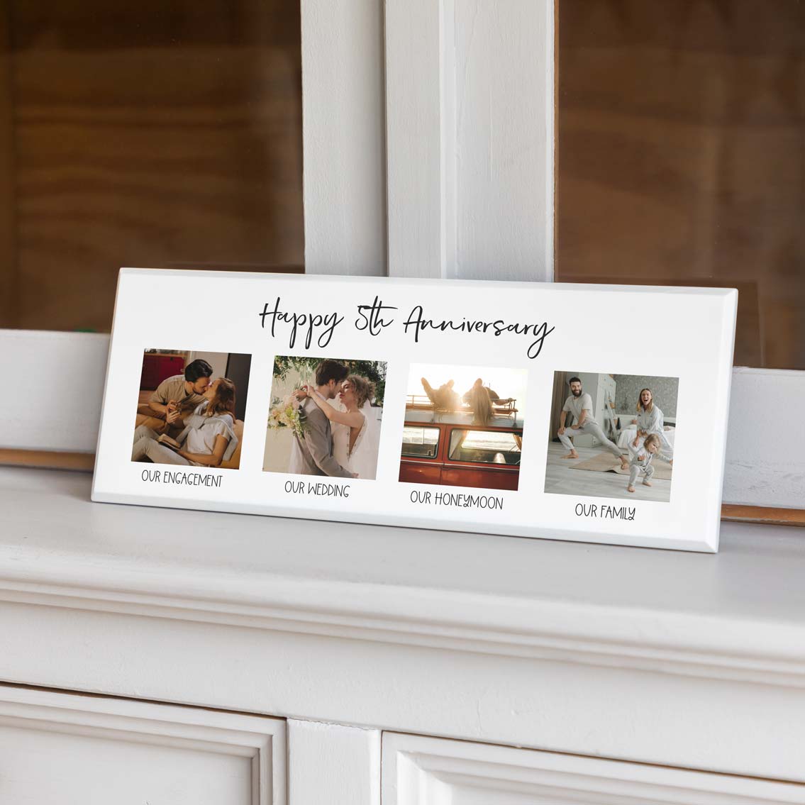 Personalised Photo Plaque 5th Anniversary Gift