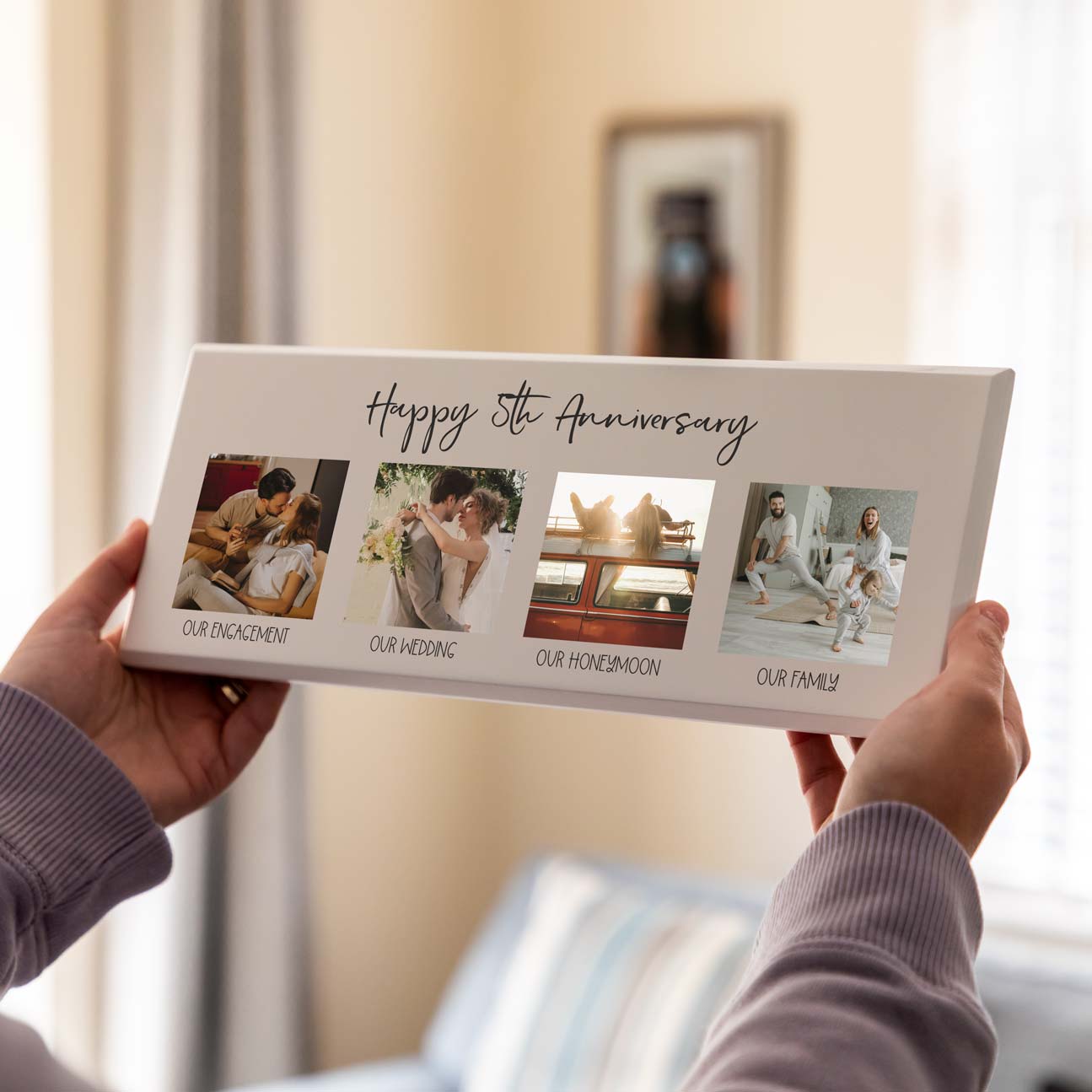 Personalised Photo Plaque 5th Anniversary Gift
