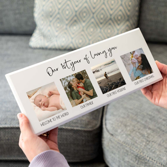 Personalised Photo Plaque First Year of Loving You Gift