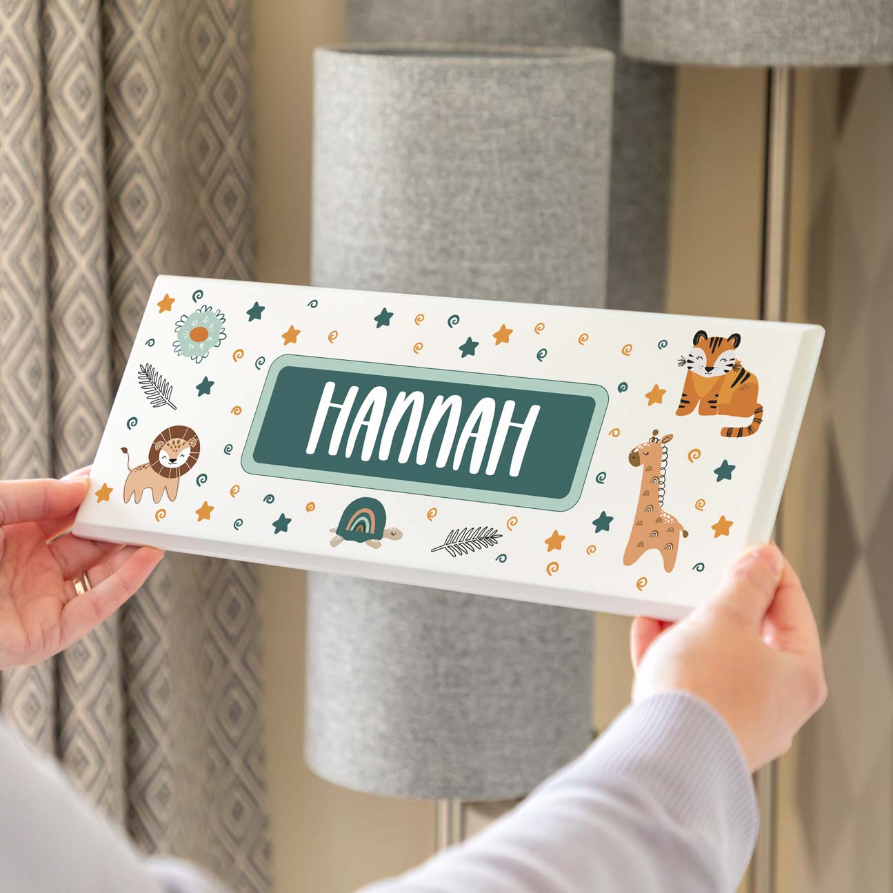 Personalised Jungle Animals Bedroom Sign