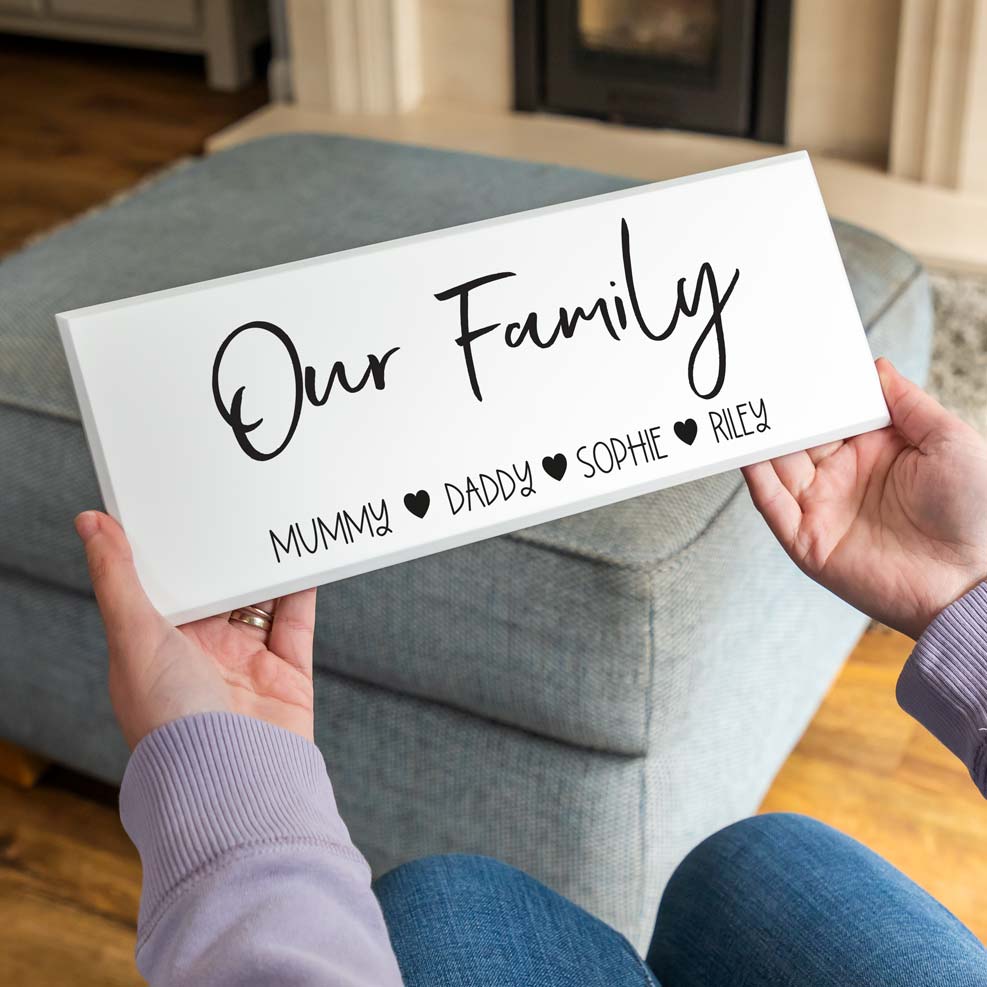 Personalised Our Family Sign