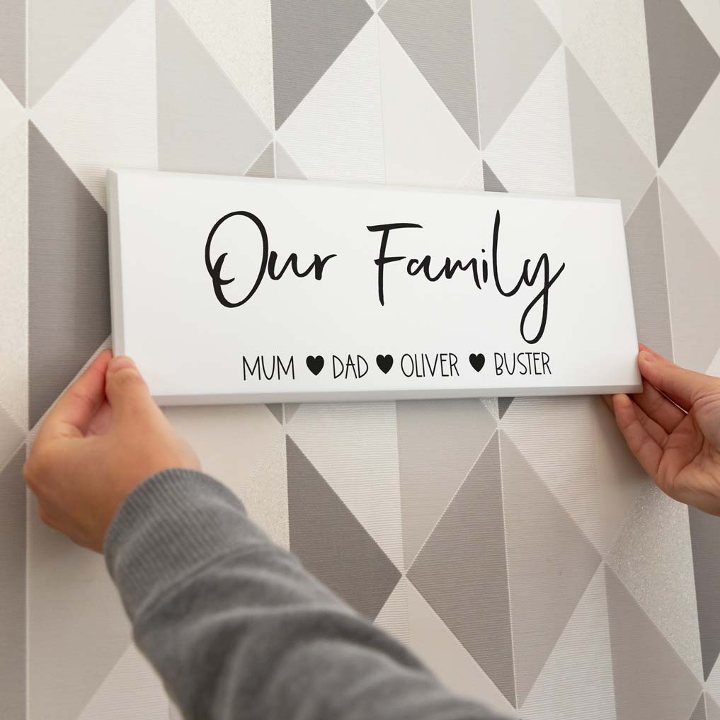 Personalised Our Family Sign