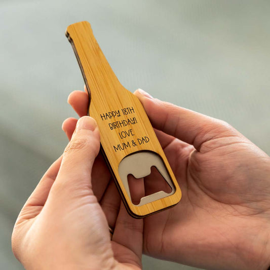 Personalised Beer Bottle Opener 18th Birthday Gift
