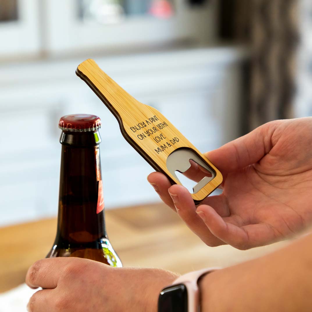 Personalised Beer Bottle Opener 18th Birthday Gift