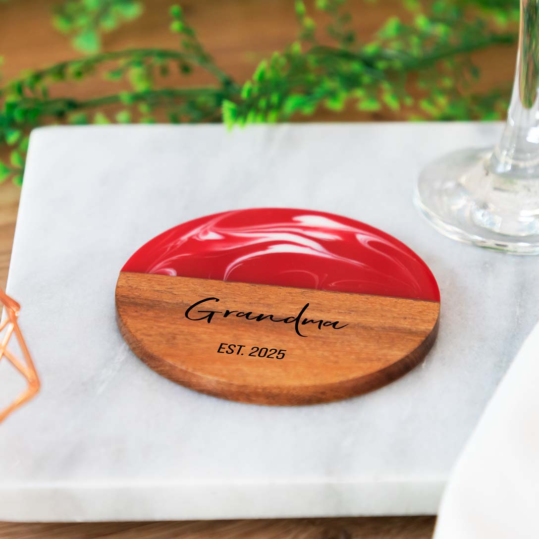 Personalised New Family Member Drinks Coaster Gift
