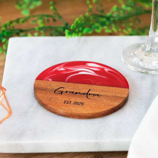 Personalised New Family Member Drinks Coaster Gift