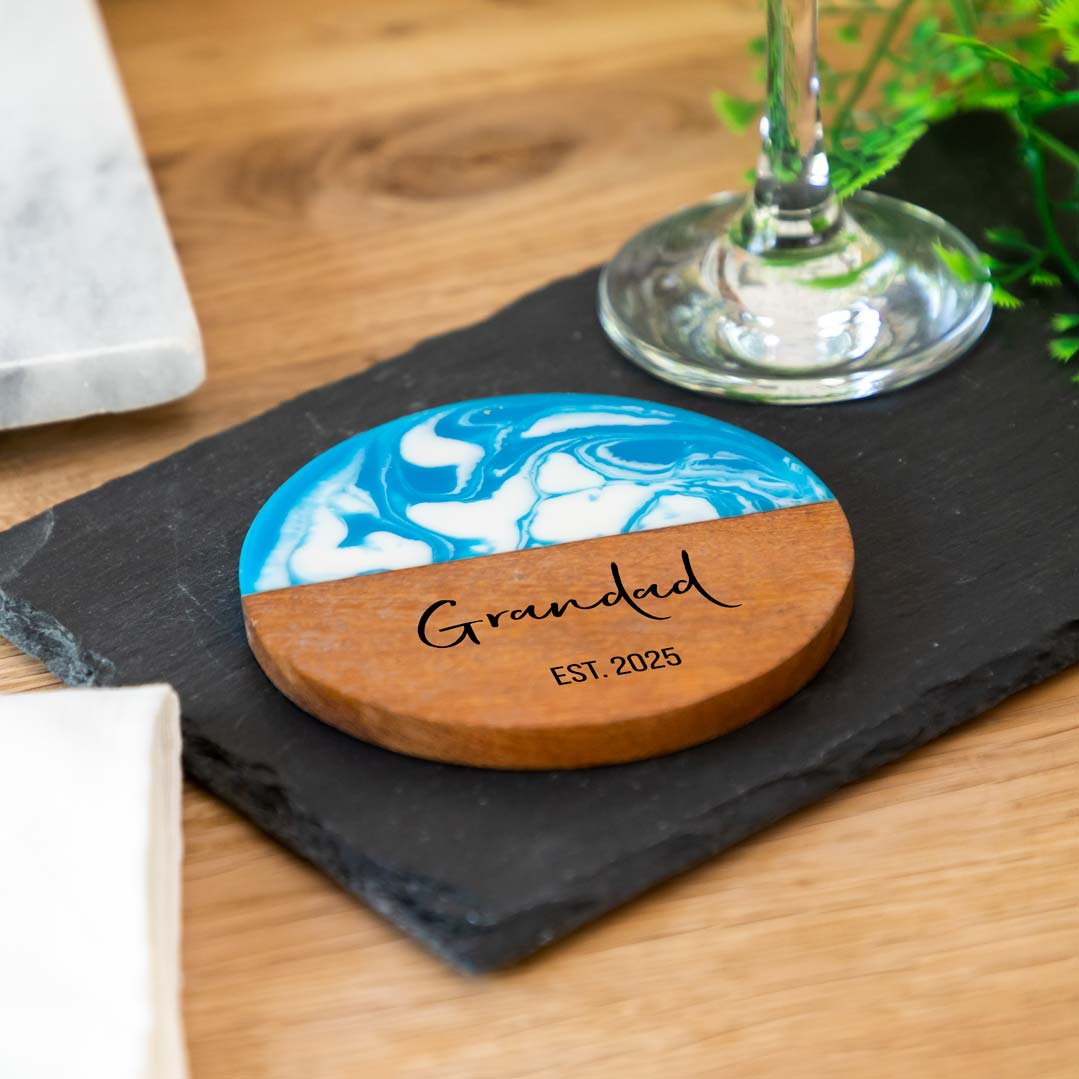 Personalised New Family Member Drinks Coaster Gift