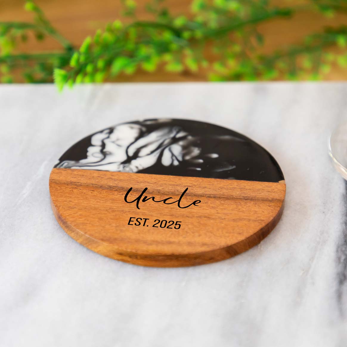 Personalised New Family Member Drinks Coaster Gift