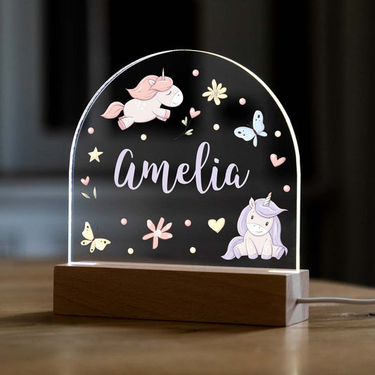 Personalised Unicorn Night Light For Children