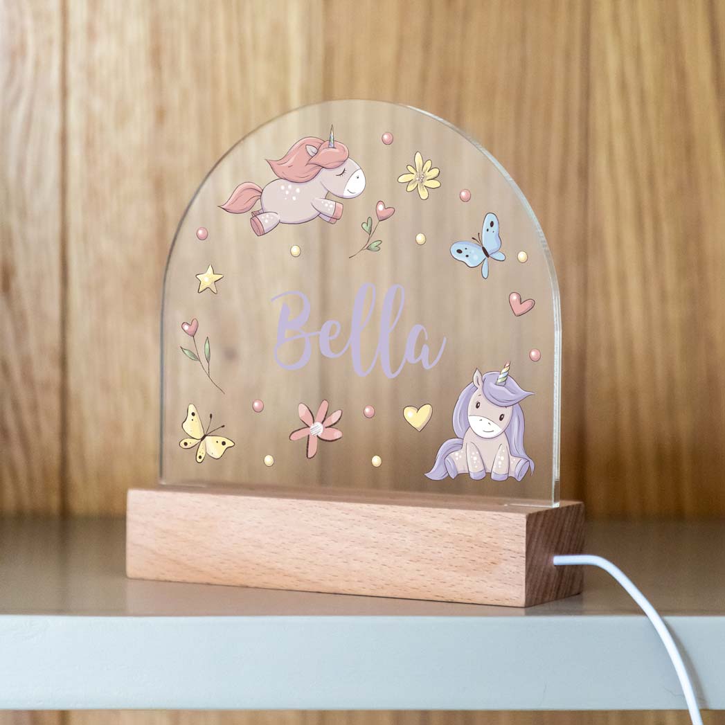 Personalised Unicorn Night Light For Children